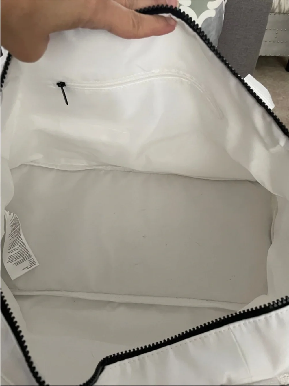 Lacoste Parfums White and Black Travel Duffle